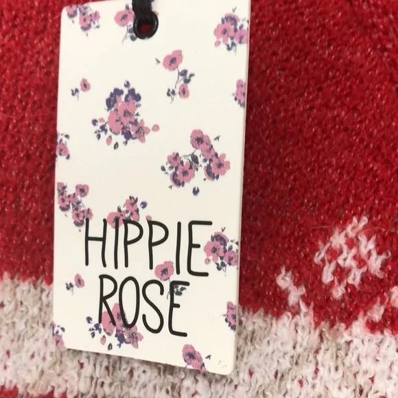 Hippie Rose XS Red Snowflake Design Sweater - Picture 4 of 6